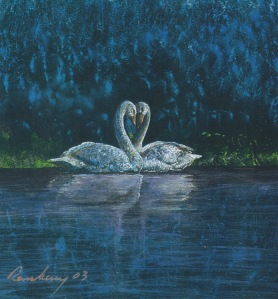 heart swans
